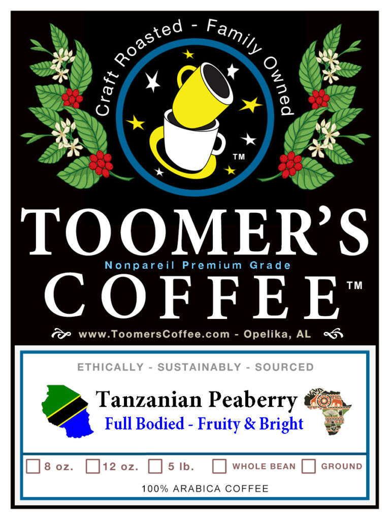 Tanzanian Peaberry Coffee - 12 oz.